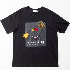 Disney X Coach Leatherware Alice in‎ Wonderland XL Black Short Sleeve T-Shirt
